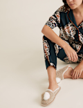 Pom Pom Mule Slippers