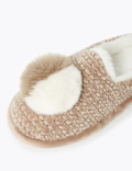 Pom Pom Mule Slippers