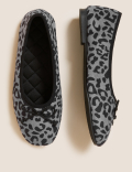 Leopard Print Bow Ballerina Slippers