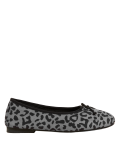 Leopard Print Bow Ballerina Slippers