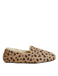 Leopard Print Faux Fur Lined Slippers
