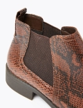 Animal Print Chelsea Ankle Boots
