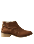 Suede Biker Block Heel Ankle Boots