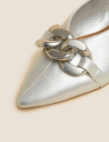 Wide Fit Ankle Strap Flat Slingback Shoes