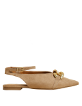 Wide Fit Ankle Strap Flat Slingback Shoes