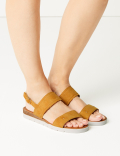 Suede Two Band Sandals