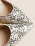 Sparkle Ankle Strap Kitten Heel Shoes