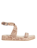 Leather Ankle Strap Flatform Sandals