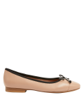 Leather Bow Ballet Pumps