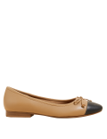 Leather Bow Ballet Pumps