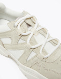 Suede Lace Up Trainers