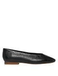 Leather High Vamp Almond Toe Pumps