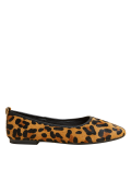 Leather Leopard Print Flat Ballet Pumps