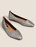 Leather Flat Ballet Pumps