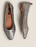 Leather Flat Ballet Pumps
