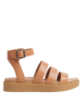Leather Ankle Strap Flat Sandals