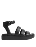Leather Ankle Strap Flat Sandals