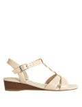 Wide Fit Leather Wedge Sandals