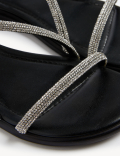 Sparkle Strappy Flat Sandals