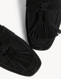 Suede Tassel Flat Loafers