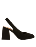 Wide Fit Suede Block Heel Slingback Shoes