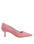 Wide Fit Suede Kitten Heel Court Shoes