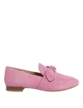 Wide Fit Suede Bow Flat Loafers