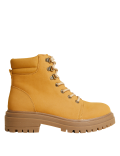 Hiker Lace Up Flat Ankle Boots