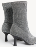 Sparkle Stiletto Heel Sock Boots