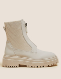 Chunky Chelsea Flatform Ankle Boots