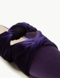 Velvet & Satin Knot Twist Mules