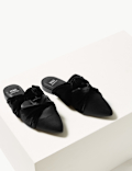 Velvet & Satin Knot Twist Mules