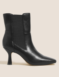 Stiletto Heel Square Toe Chelsea Boots