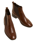 Wide Fit Leather Chelsea Ankle Boots