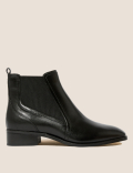 Wide Fit Leather Chelsea Ankle Boots