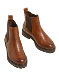 Wide Fit Leather Chelsea Ankle Boots