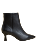 Wide Fit Leather Kitten Heel Ankle Boots