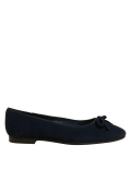Wide Fit Suede Stain Resistant Ballet Pumps