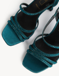Wide Fit Ankle Strap Stiletto Heel Sandals