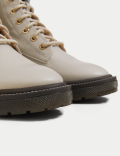 Leather Lace Up Ankle Boots