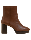 Leather Platform Ankle Boots