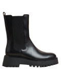 Leather Chelsea Flatform Ankle Boots