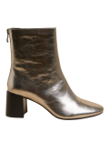 Leather Block Heel Ankle Boots