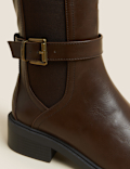 Buckle Knee High Boots