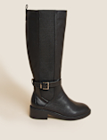 Buckle Knee High Boots
