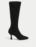 Stiletto Heel Square Toe Knee High Boots