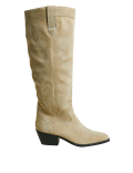 Suede Western Block Heel Knee High Boots