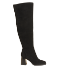 Suede Block Heel Over the Knee Boots