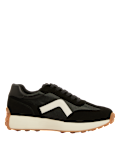 Leather Lace Up Side Detail Trainers