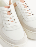 Leather Lace Up Chunky Trainers
